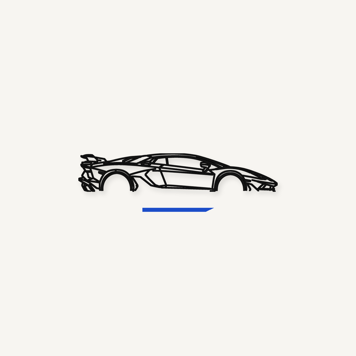 Supercar metal wall art collection — laser-cut steel silhouette