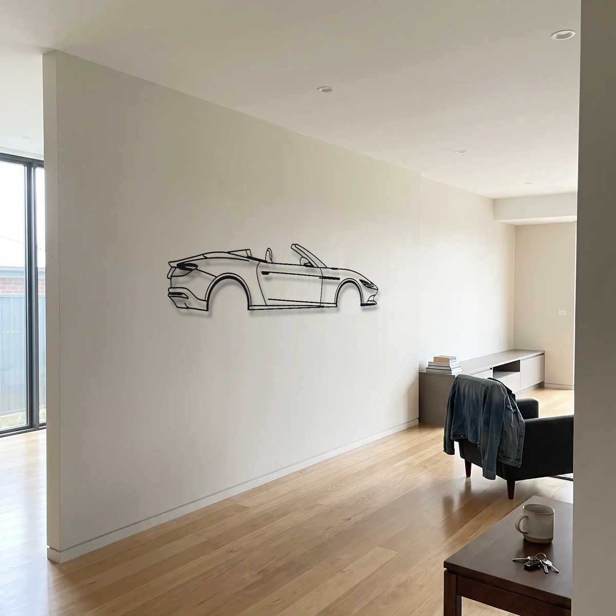 Ferrari Roma Spider metal wall art room scene