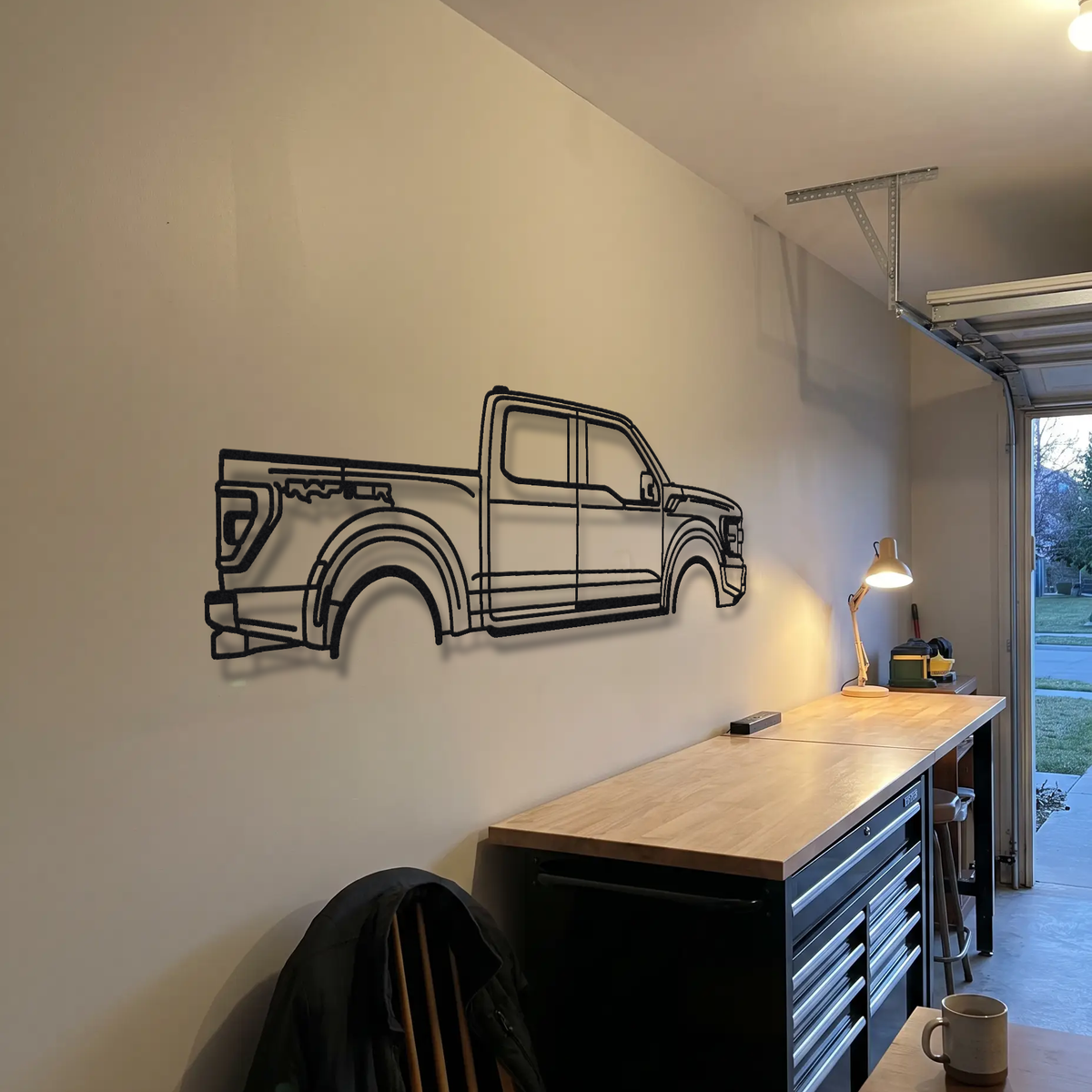 2023- Ford F-150 Raptor R P702 metal wall art room scene