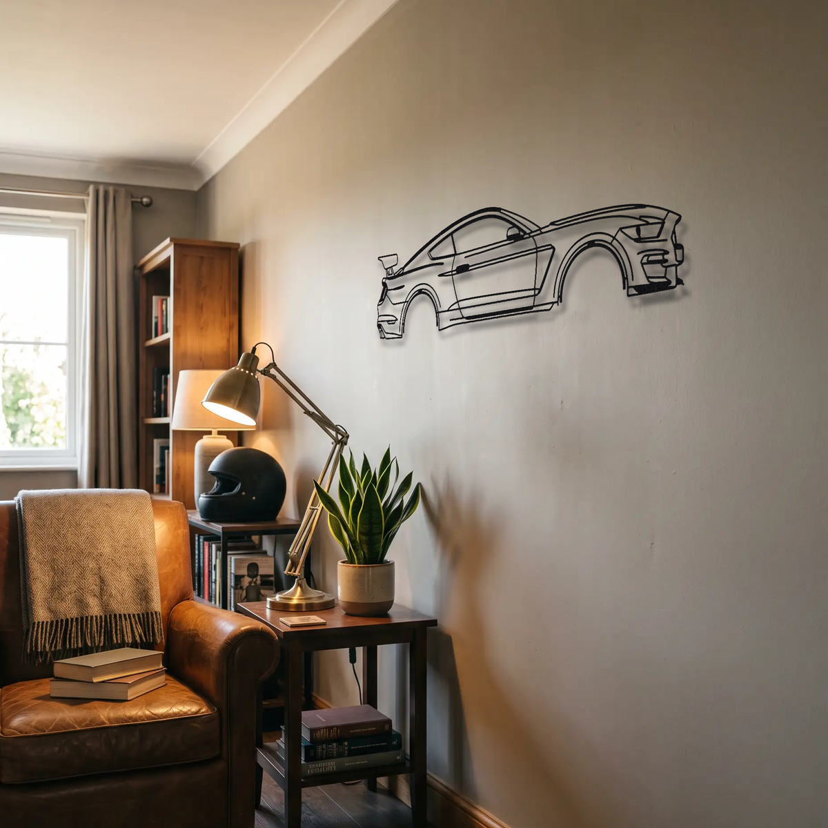 Ford Shelby GT350R S550 metal wall art room scene
