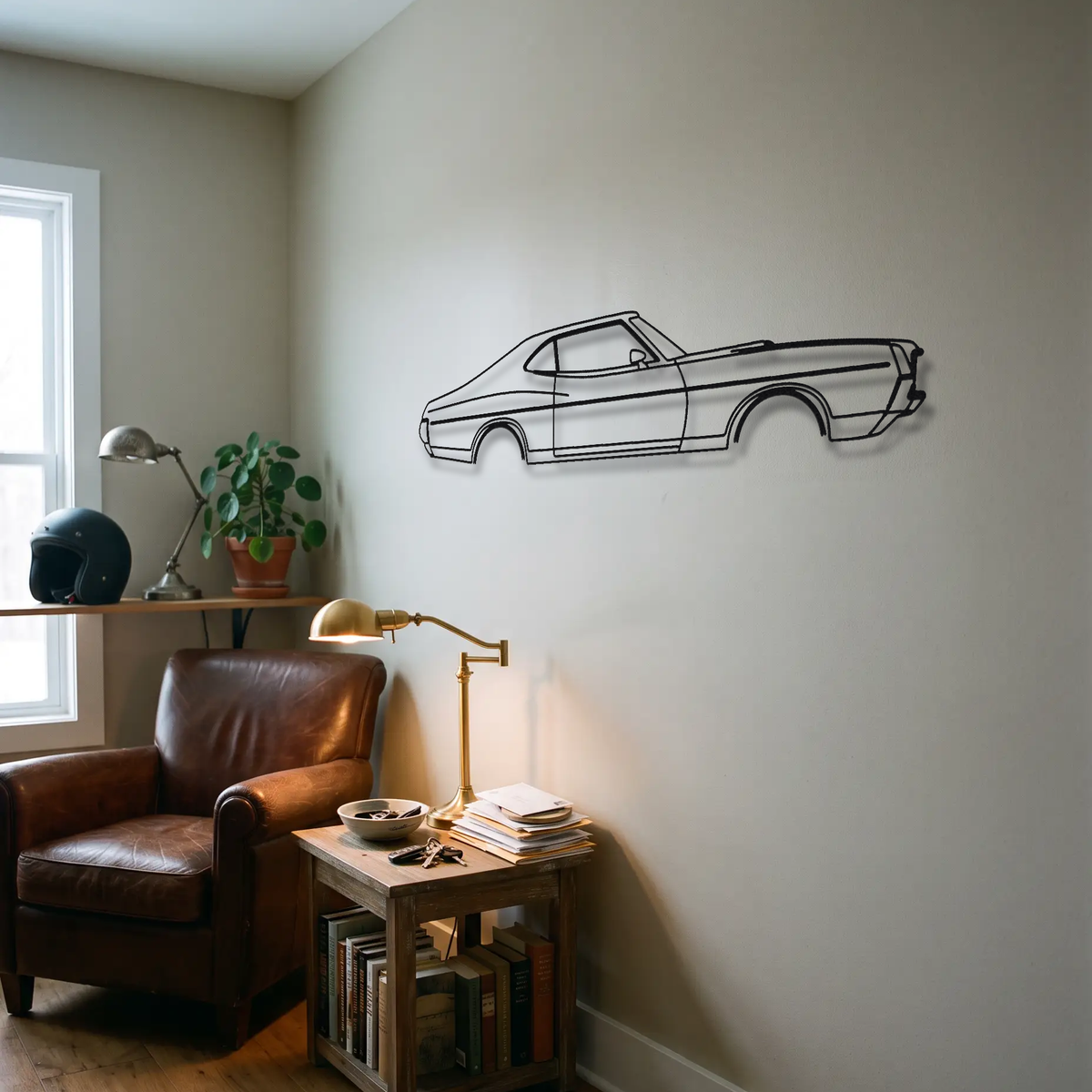 Ford Gran Torino Sport SportsRoof metal wall art room scene