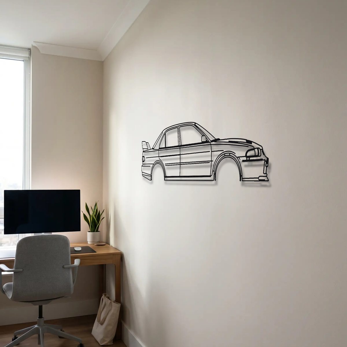 Mitsubishi Lancer Evolution III CE9A metal wall art room scene