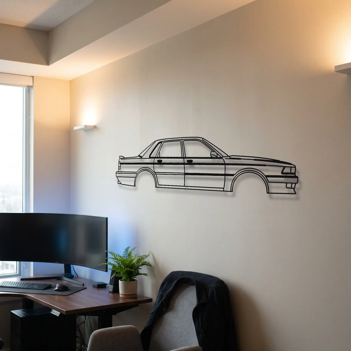 Mitsubishi Galant VR-4 E39A metal wall art room scene