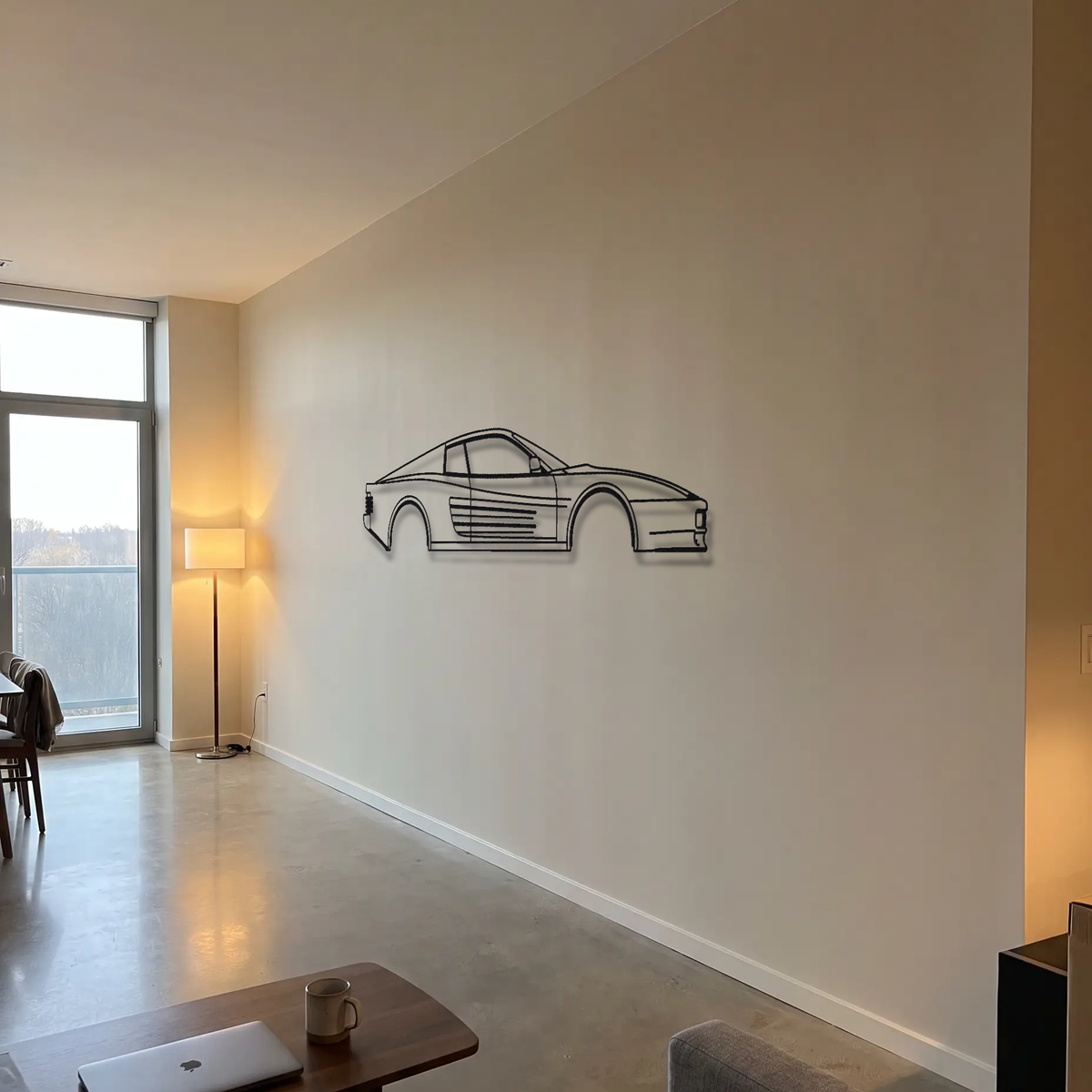 Ferrari F512 M metal wall art room scene