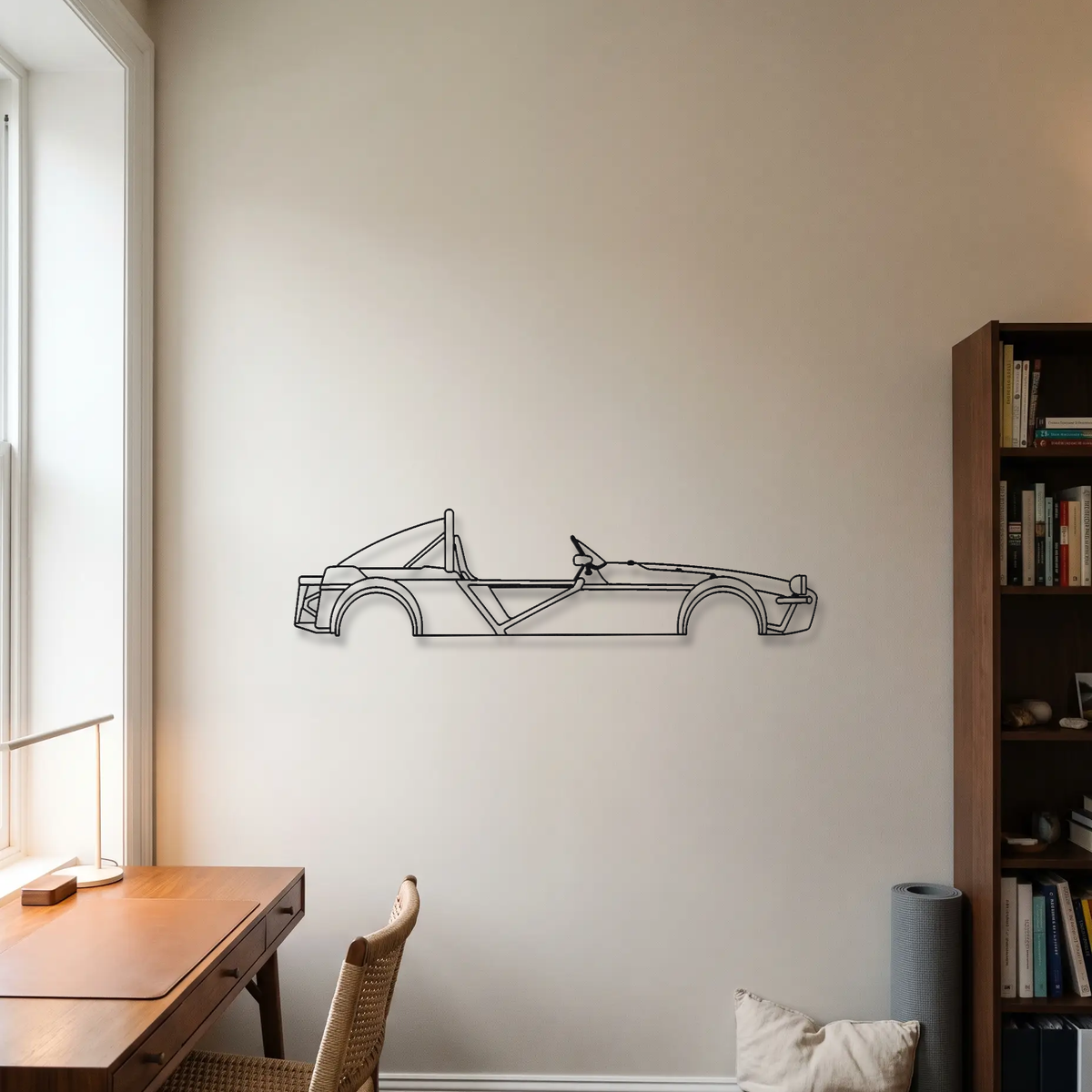 Lotus 340R metal wall art room scene