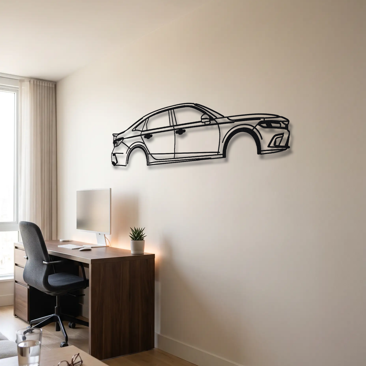 2022- Honda Civic Si FE1 11th Gen metal wall art room scene