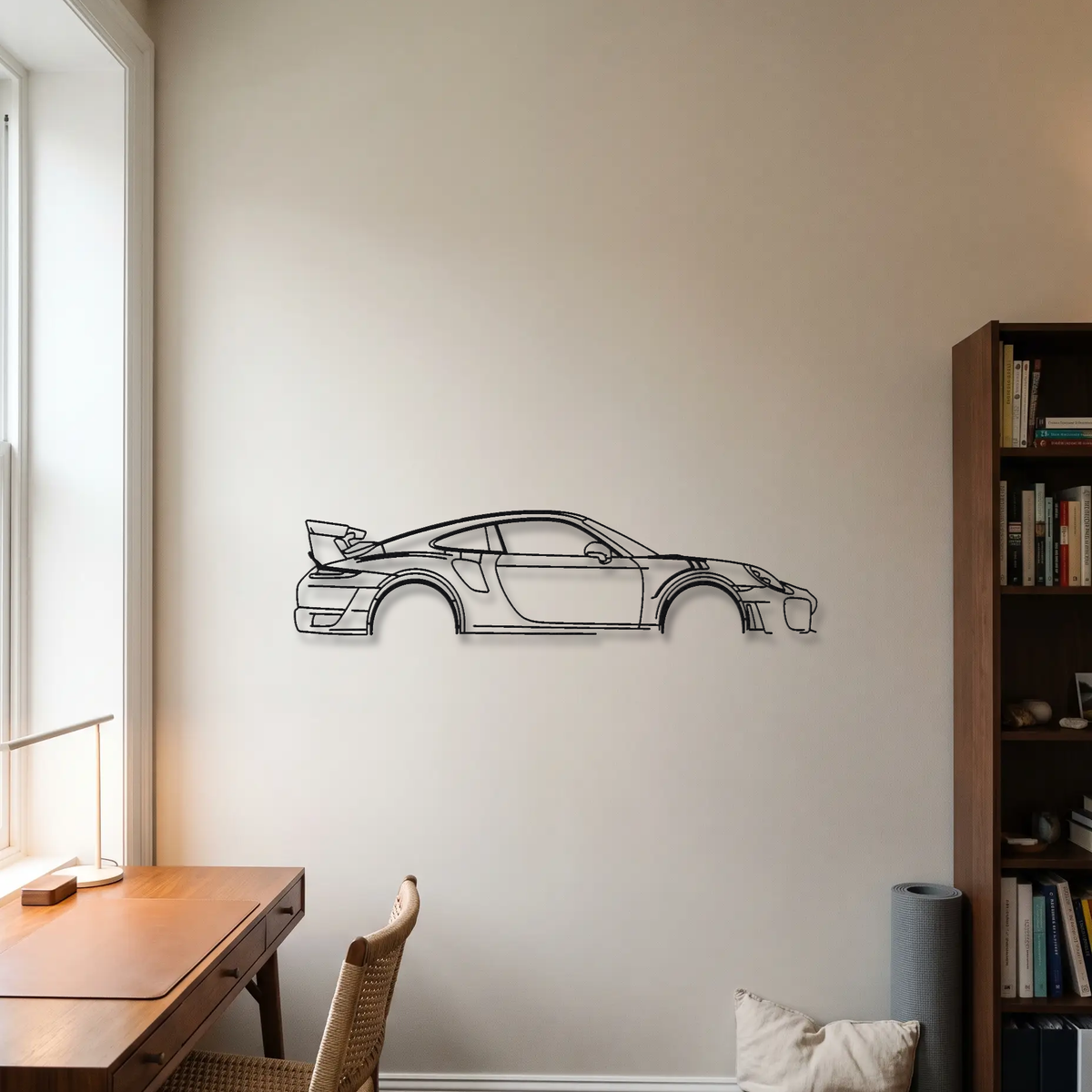 Porsche 911 GT2 RS 991 metal wall art room scene