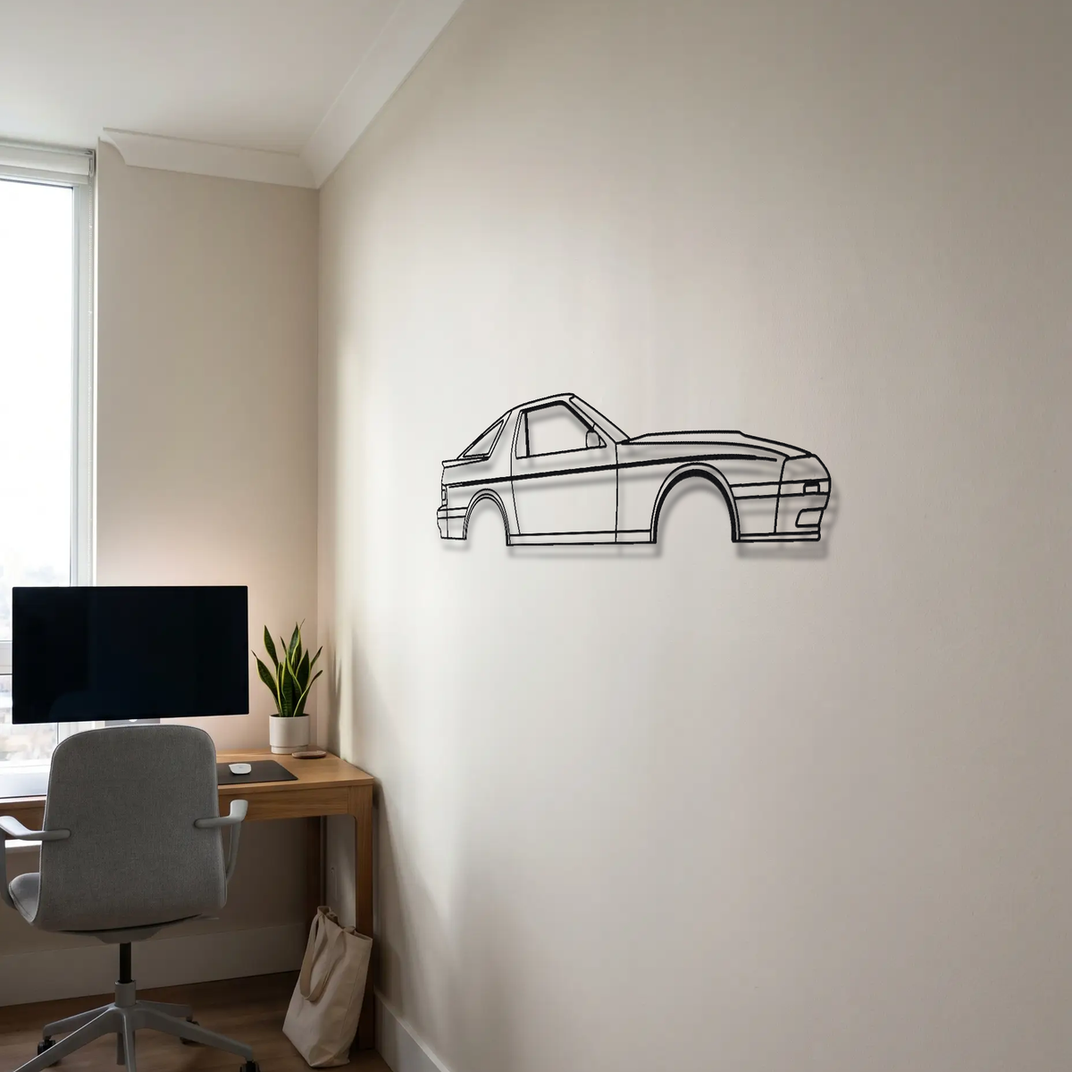 Mazda RX-7 FC metal wall art room scene
