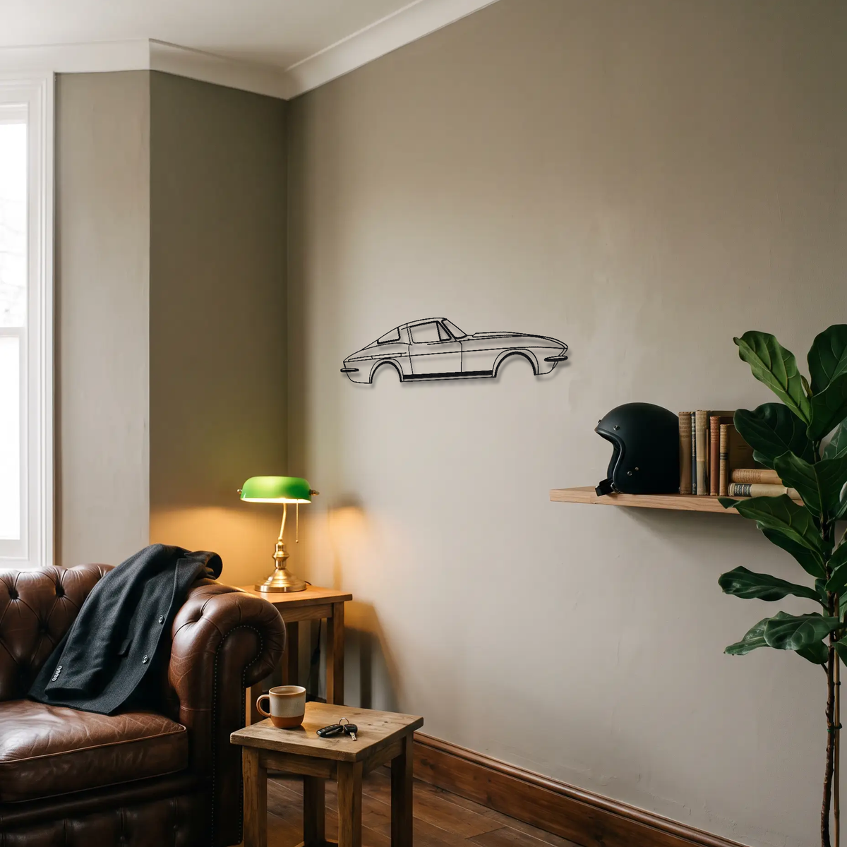 Chevrolet Corvette C2 metal wall art room scene