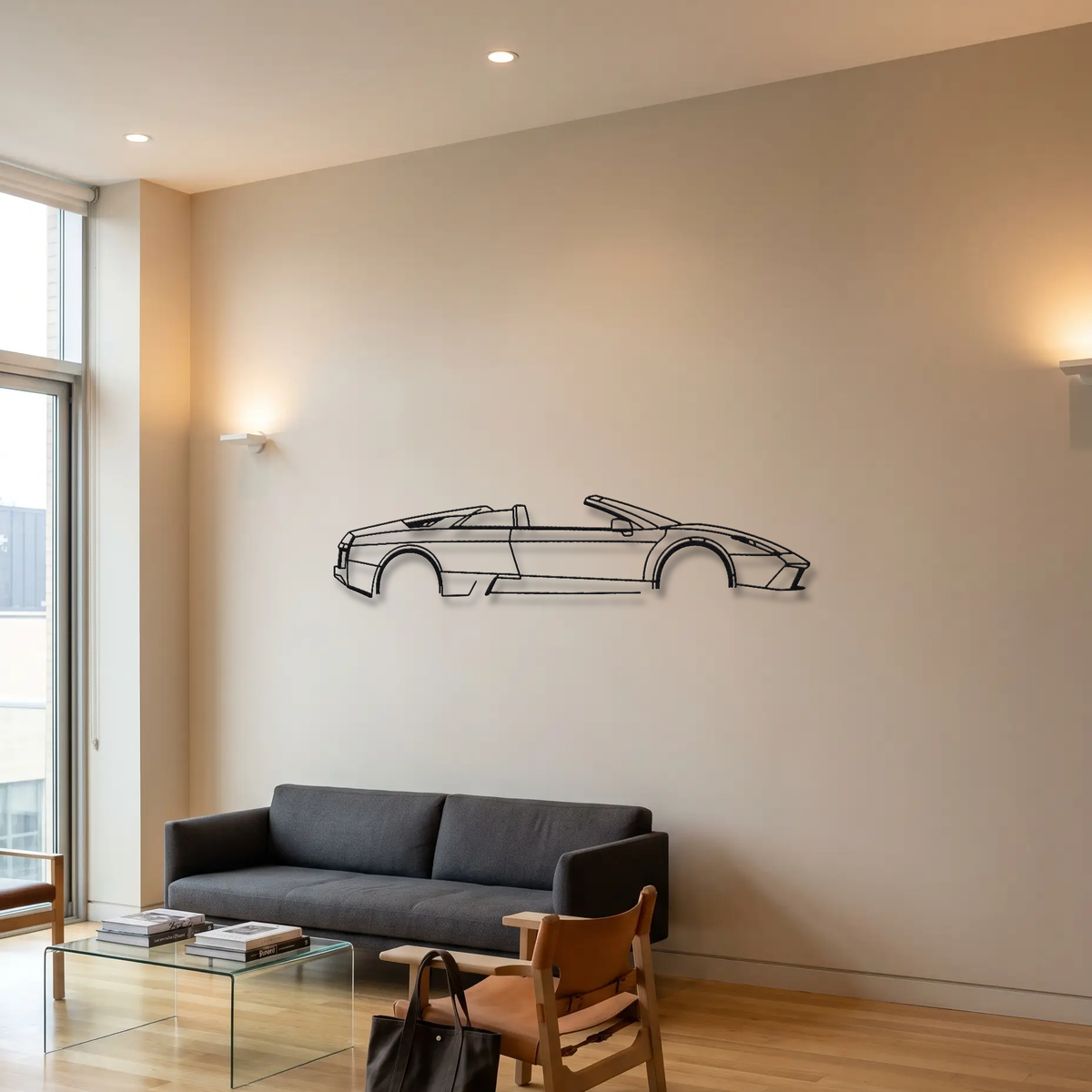 Lamborghini Murciélago Roadster metal wall art room scene