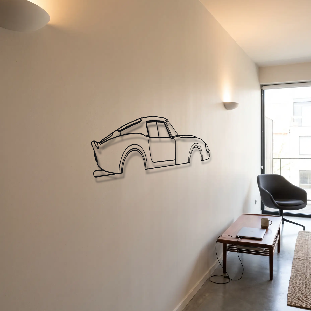 Ferrari 250 GTO metal wall art room scene