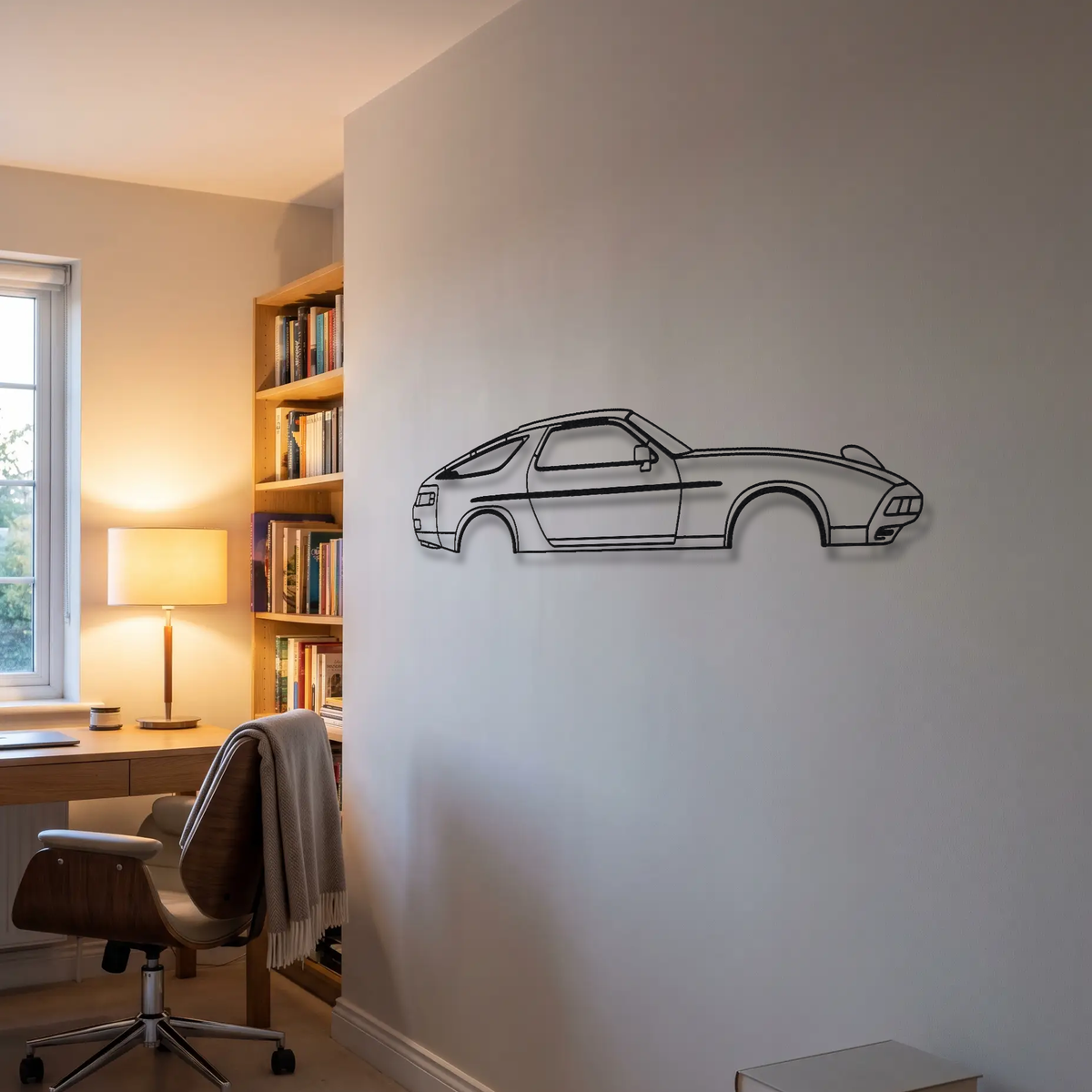 1978-1982 Porsche 928 metal wall art room scene