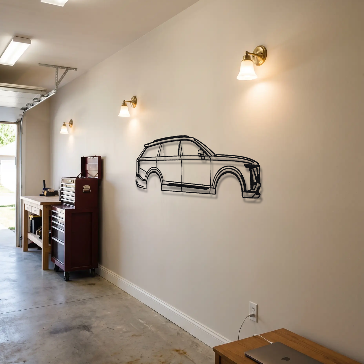 2026- Cadillac Lyriq-V metal wall art room scene