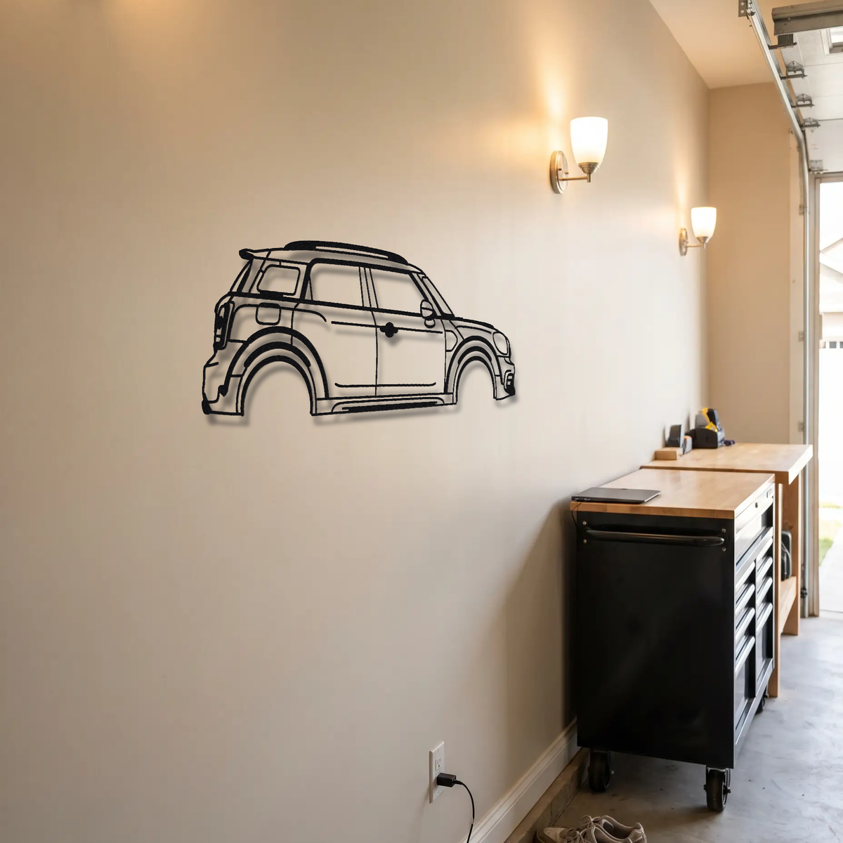 2017- Mini JCW Countryman F60/U25 metal wall art room scene