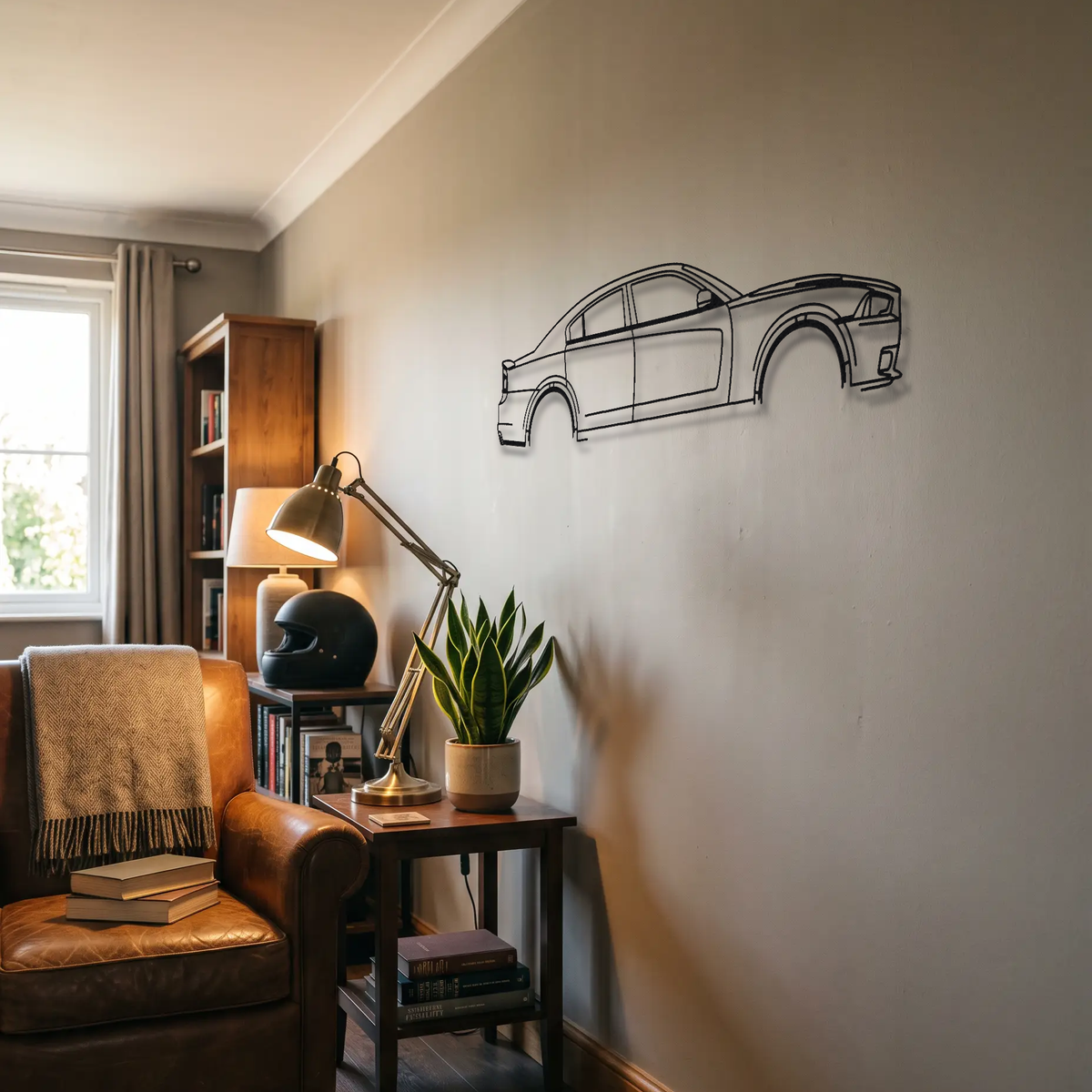 Dodge Charger SRT8 LD metal wall art room scene