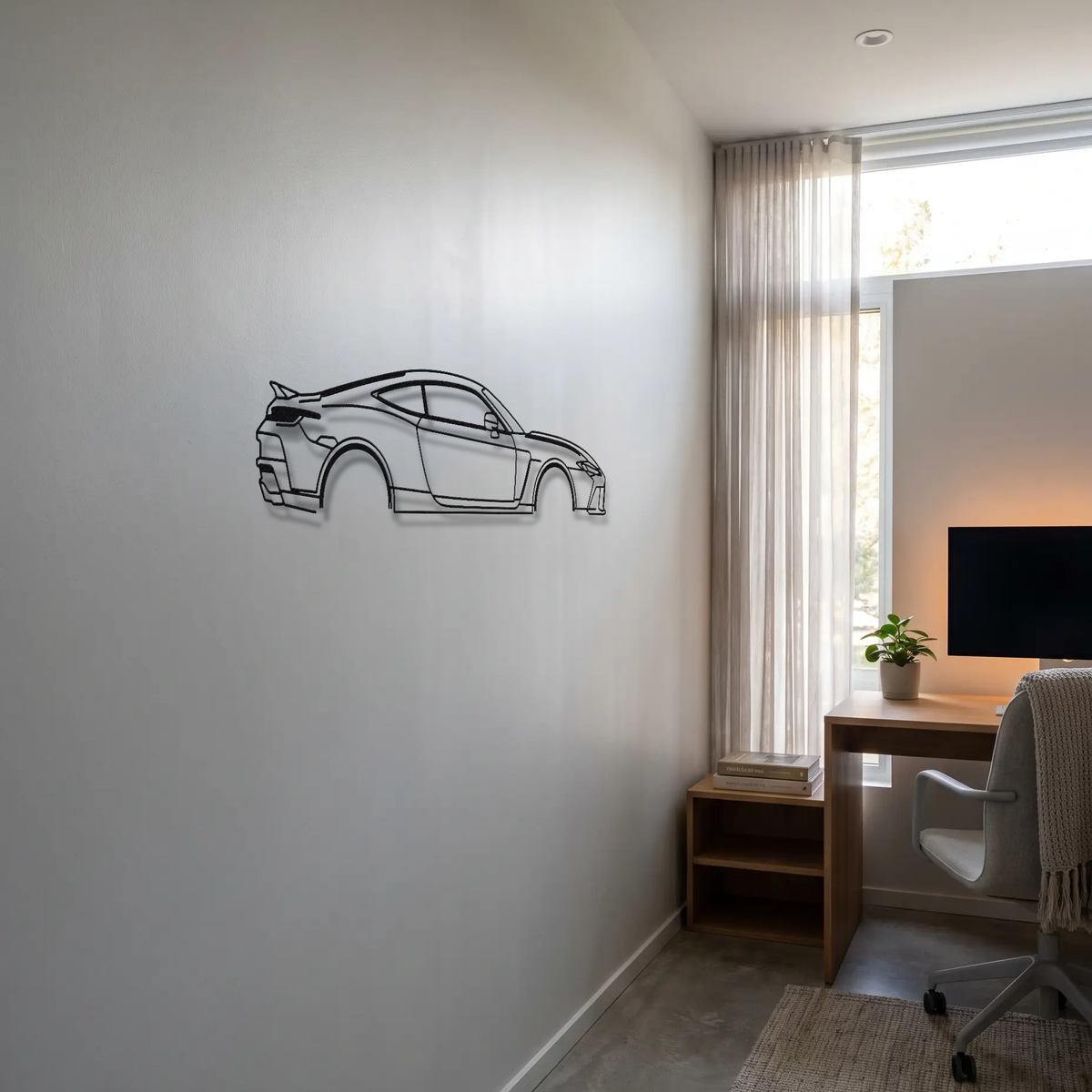 Toyota GR GT metal wall art room scene