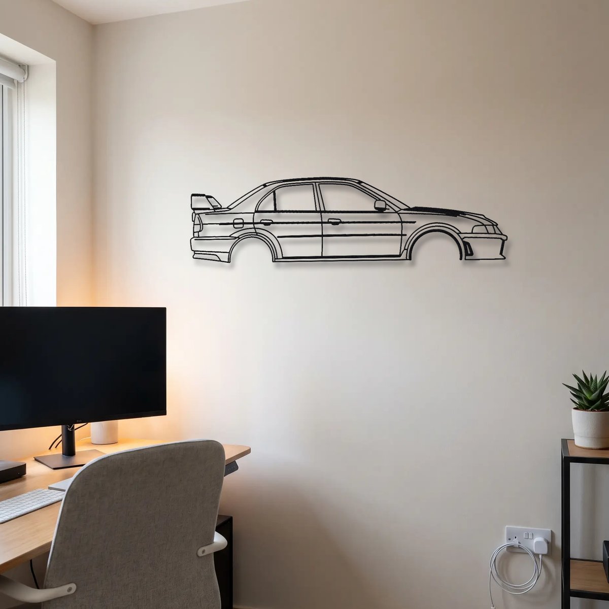 Mitsubishi Lancer Evolution VI CP9A Tommi Makinen Edition metal wall art room scene