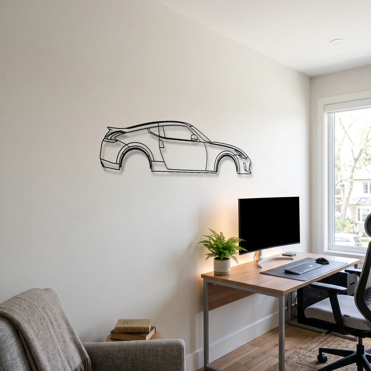 Nissan 370Z Z34 metal wall art room scene