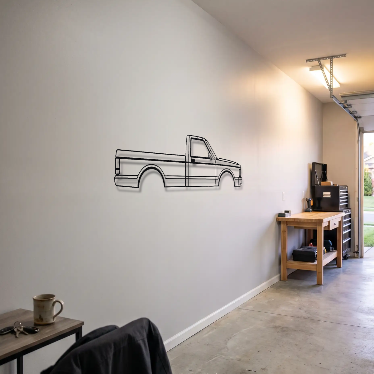 GMC Syclone metal wall art room scene