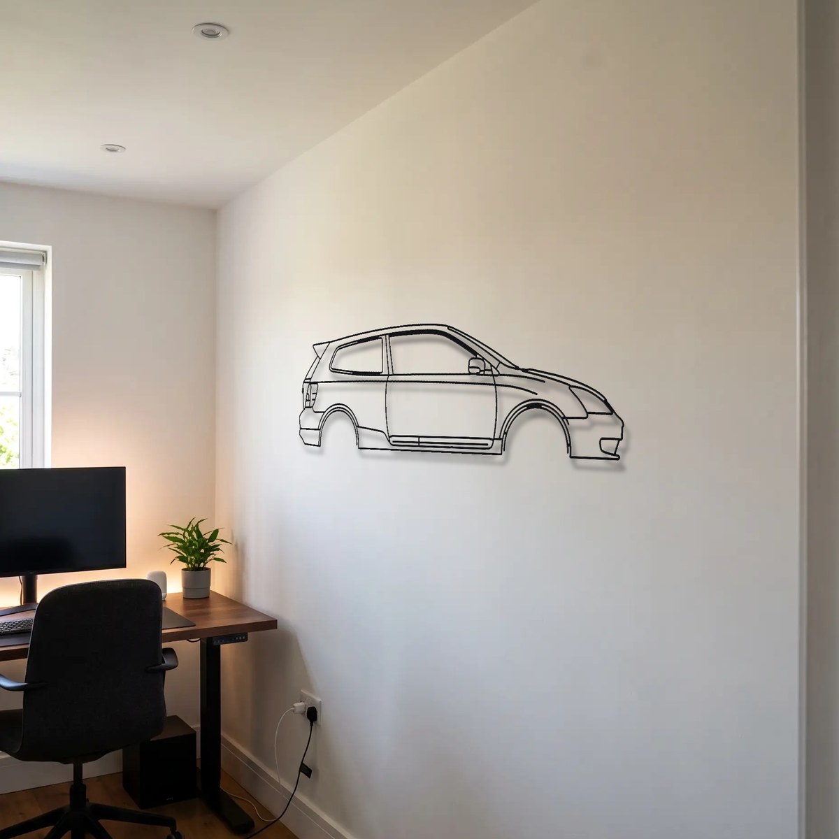 Honda Civic Type R EP3 metal wall art room scene