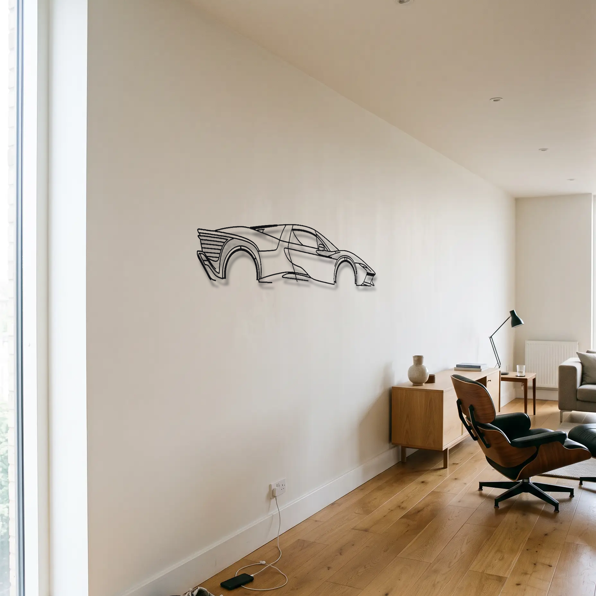 Ferrari Daytona SP3 metal wall art room scene