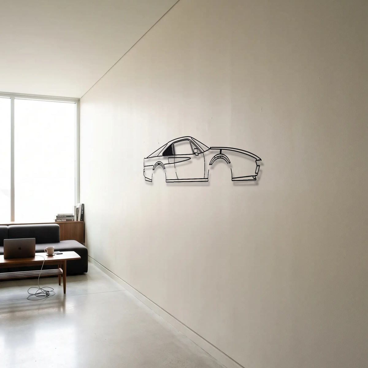 Ferrari 328 GTB metal wall art room scene