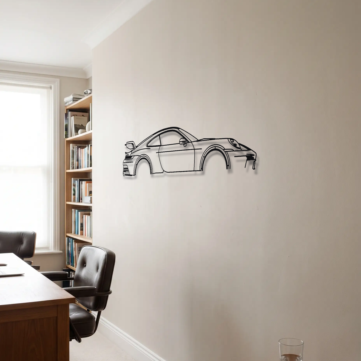 Porsche 911 GT3 992.2 metal wall art room scene