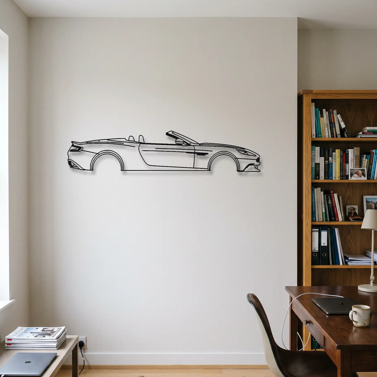 Aston Martin Vanquish Volante metal wall art room scene