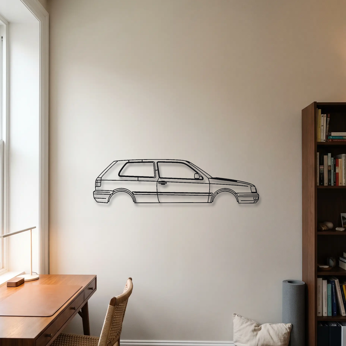 Volkswagen Golf VR6 MK3 metal wall art room scene
