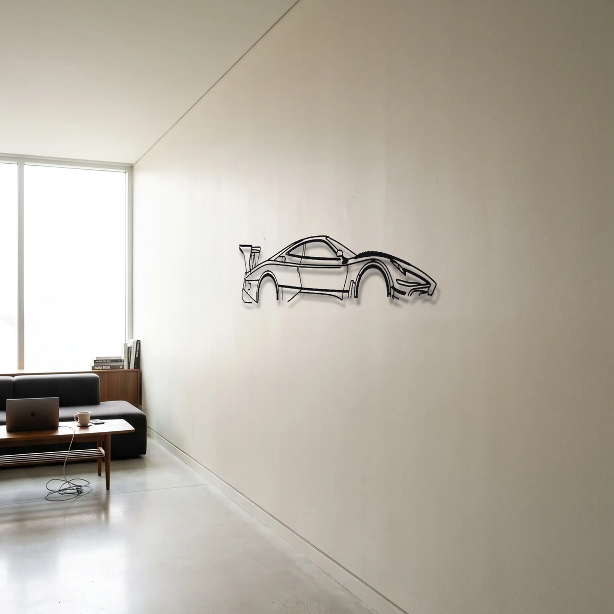 Pagani Zonda Revolución metal wall art room scene