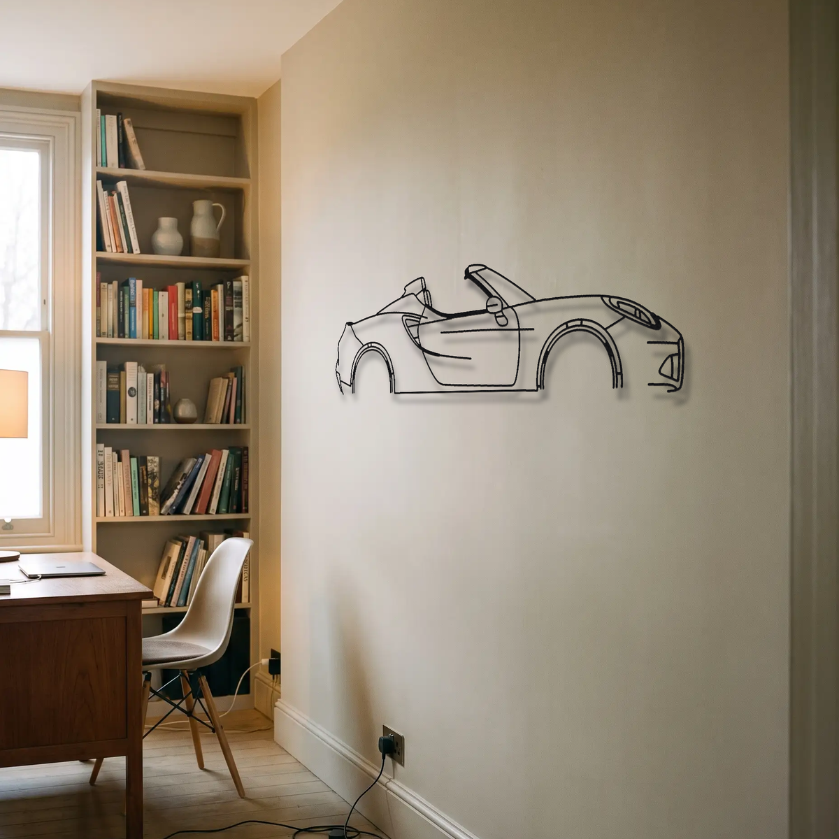 Alfa Romeo 4C Spider metal wall art room scene