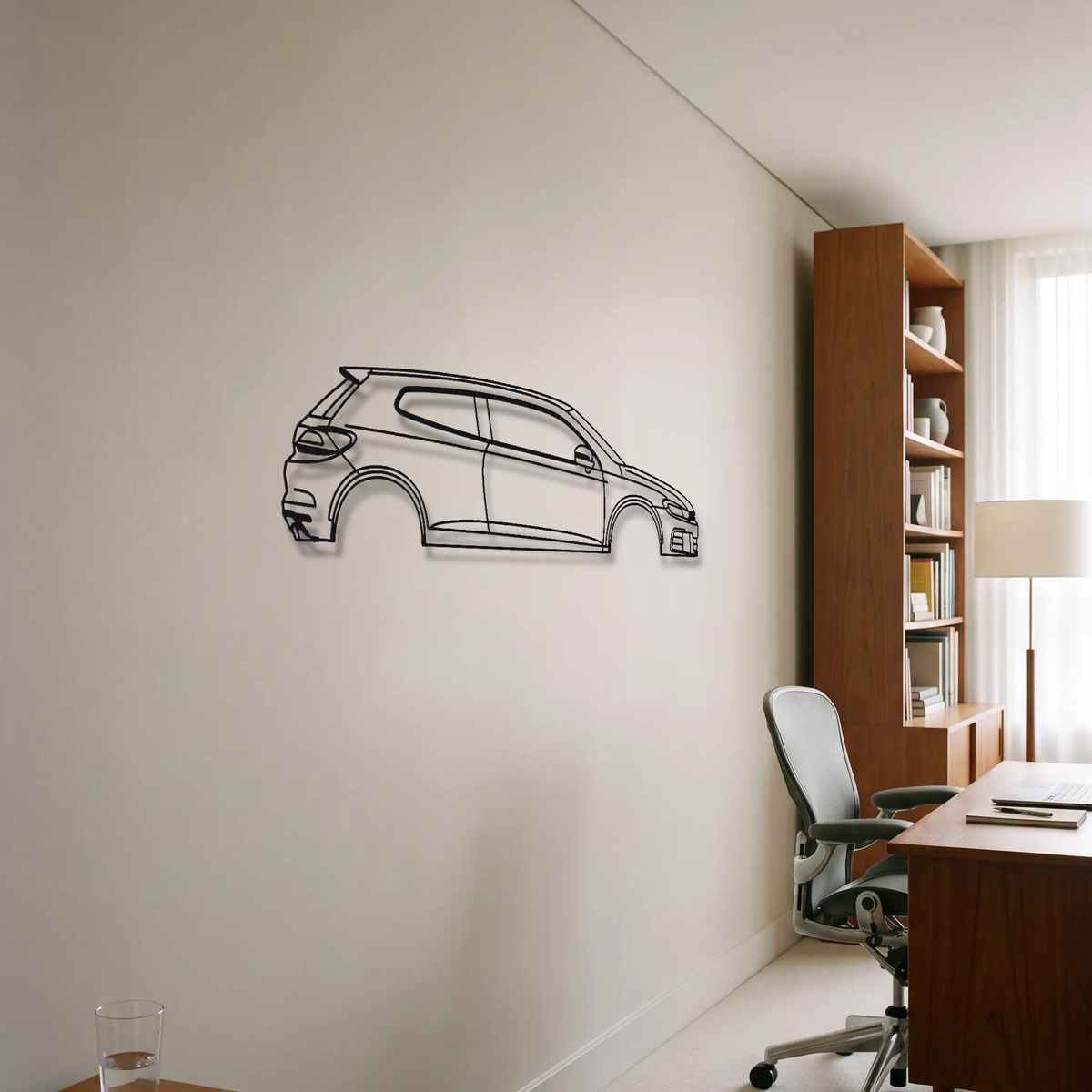 Volkswagen Scirocco R MK3 metal wall art room scene