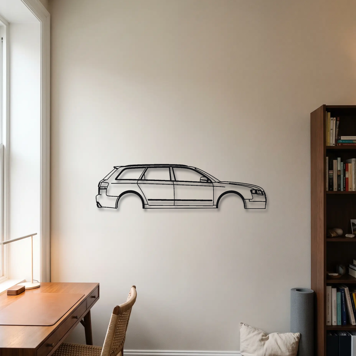 Audi RS4 B7 metal wall art room scene