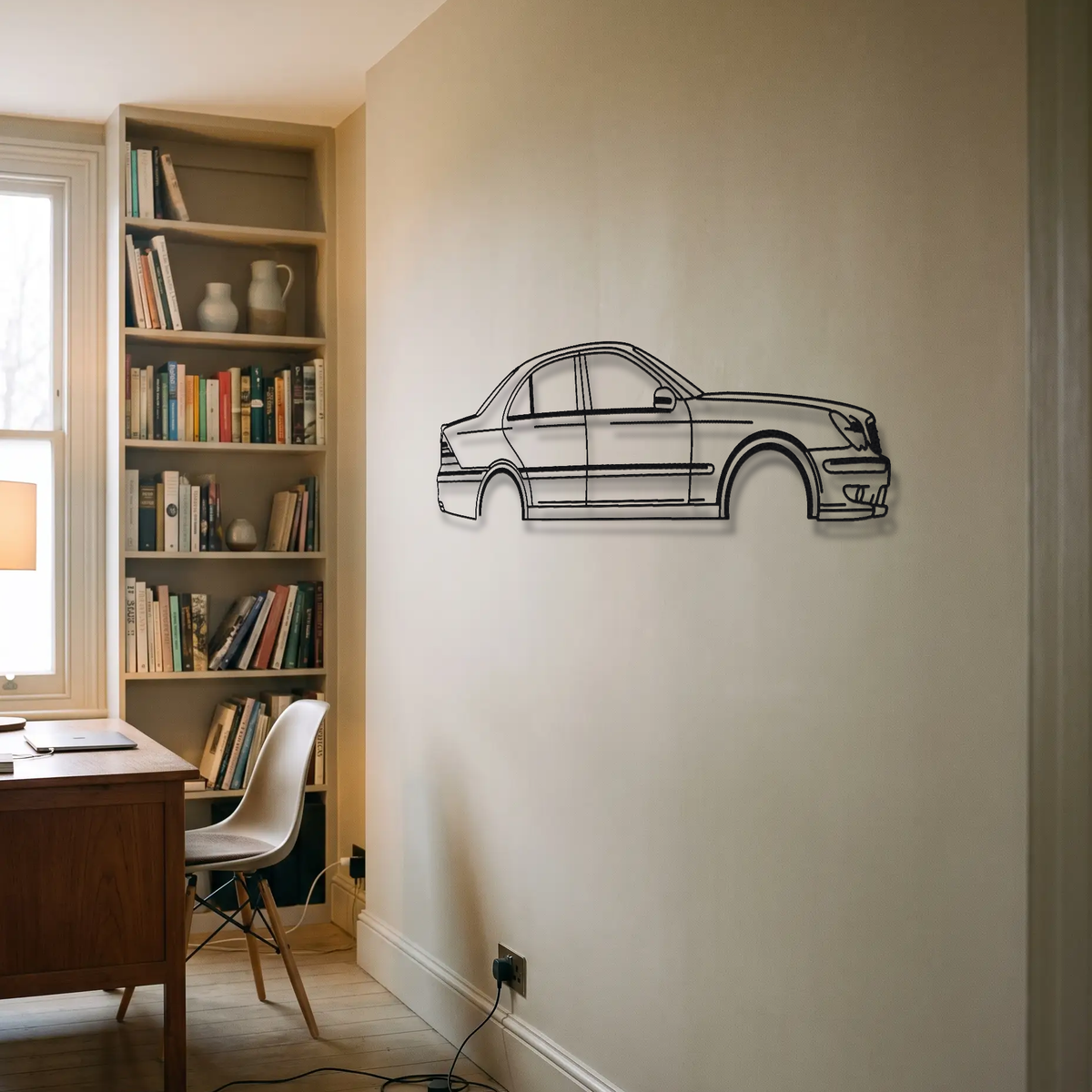 Mercedes-Benz C32 AMG W203 metal wall art room scene