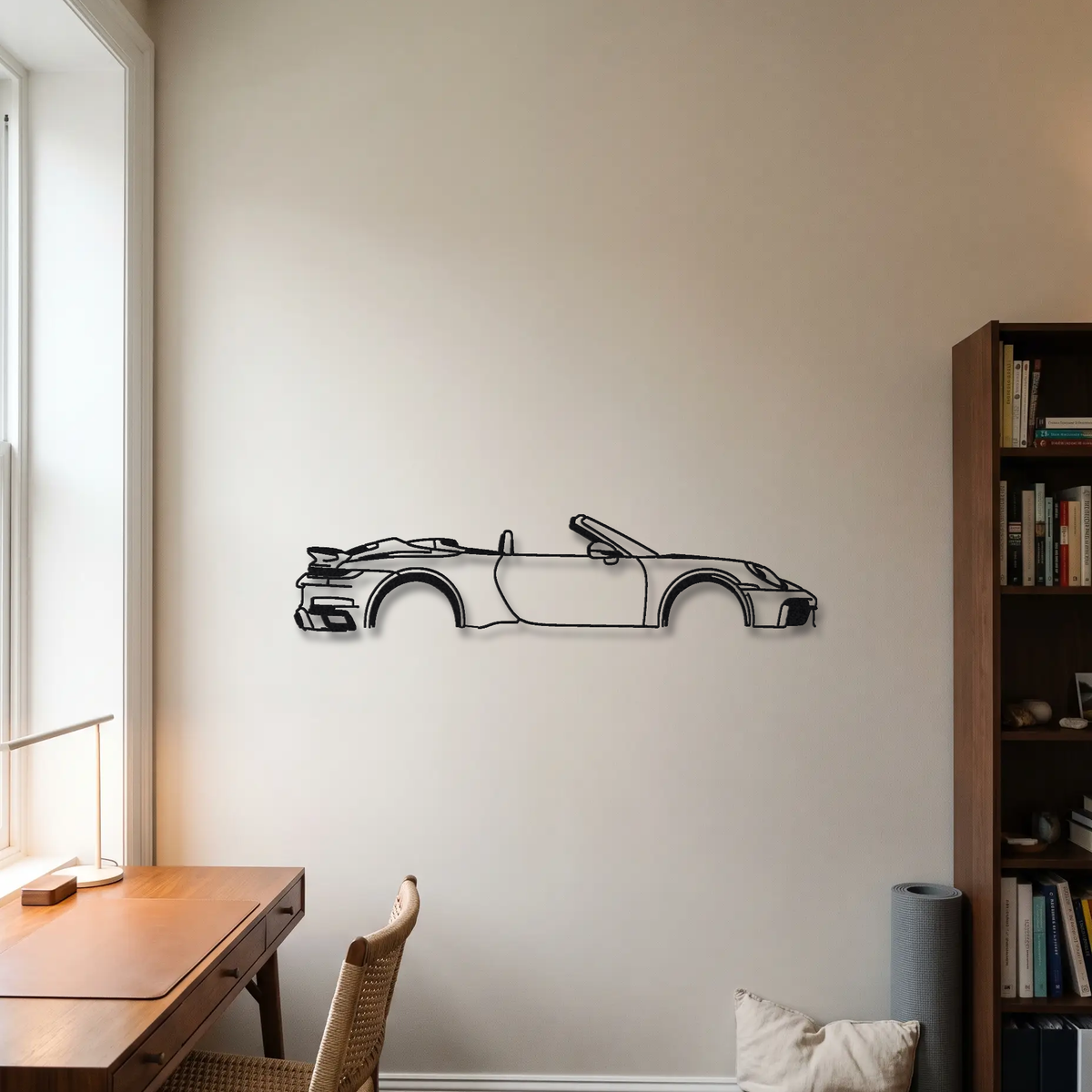 2020- Porsche 911 Turbo S Cabriolet 992 metal wall art room scene