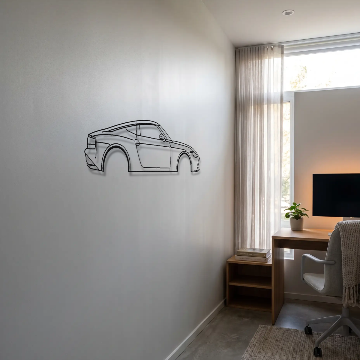 Nissan Z RZ34 metal wall art room scene