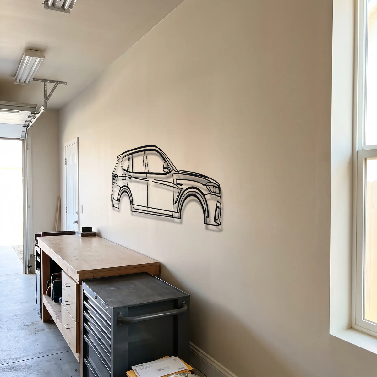 BMW X3M F25 metal wall art room scene