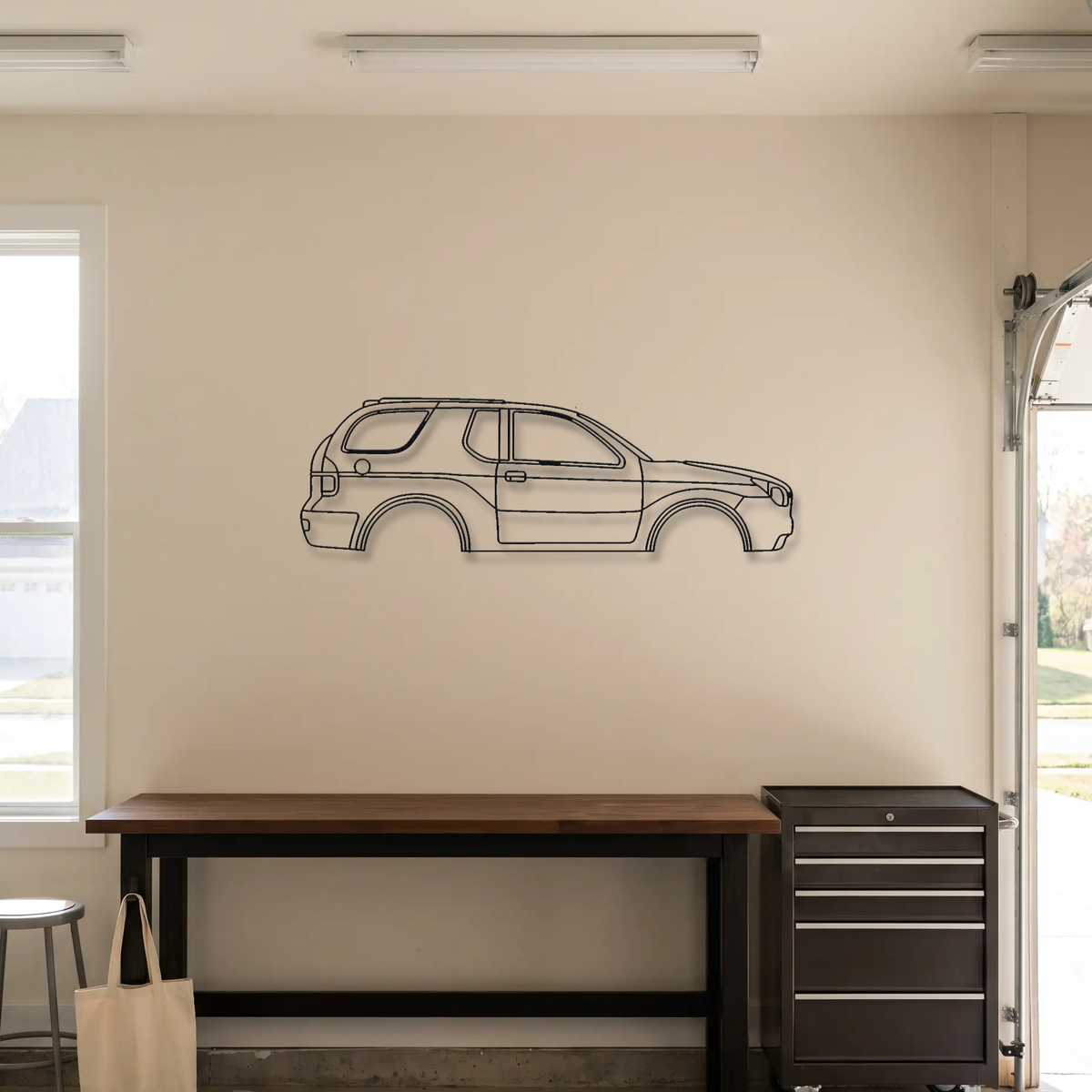 Isuzu VehiCROSS metal wall art room scene