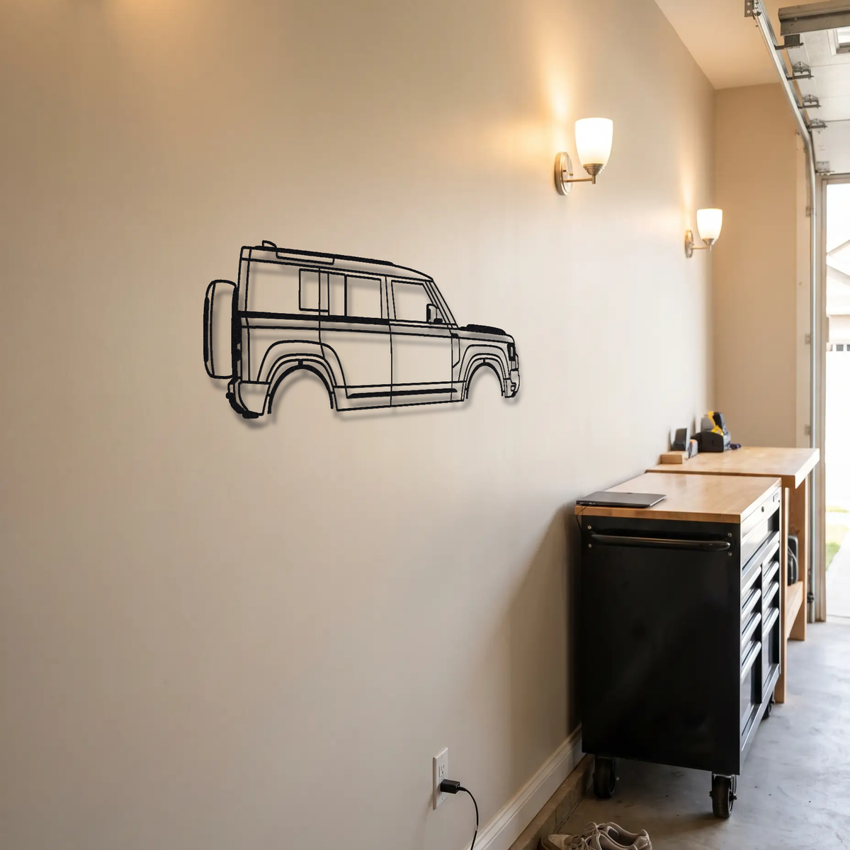 2025- Land Rover Defender OCTA L663 metal wall art room scene