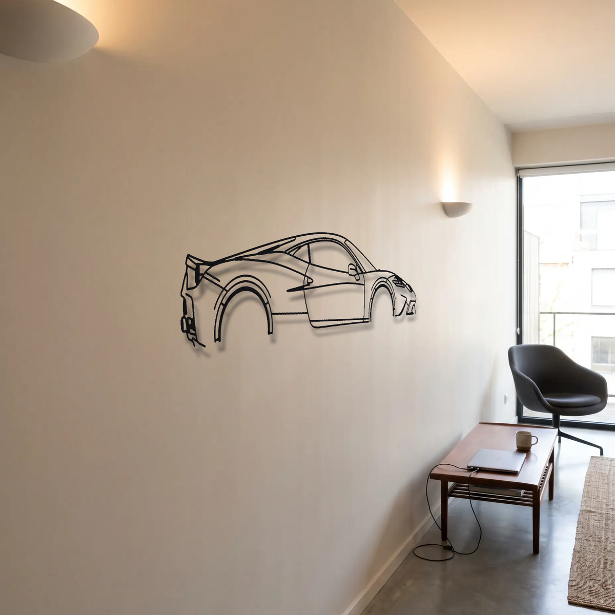 Ferrari 458 Speciale metal wall art room scene
