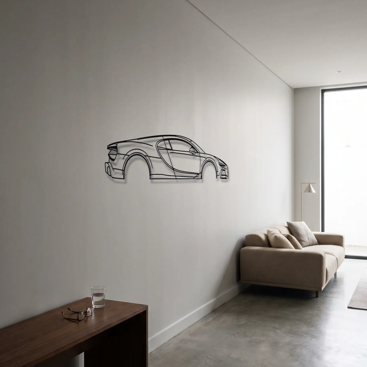 Bugatti Tourbillon metal wall art room scene
