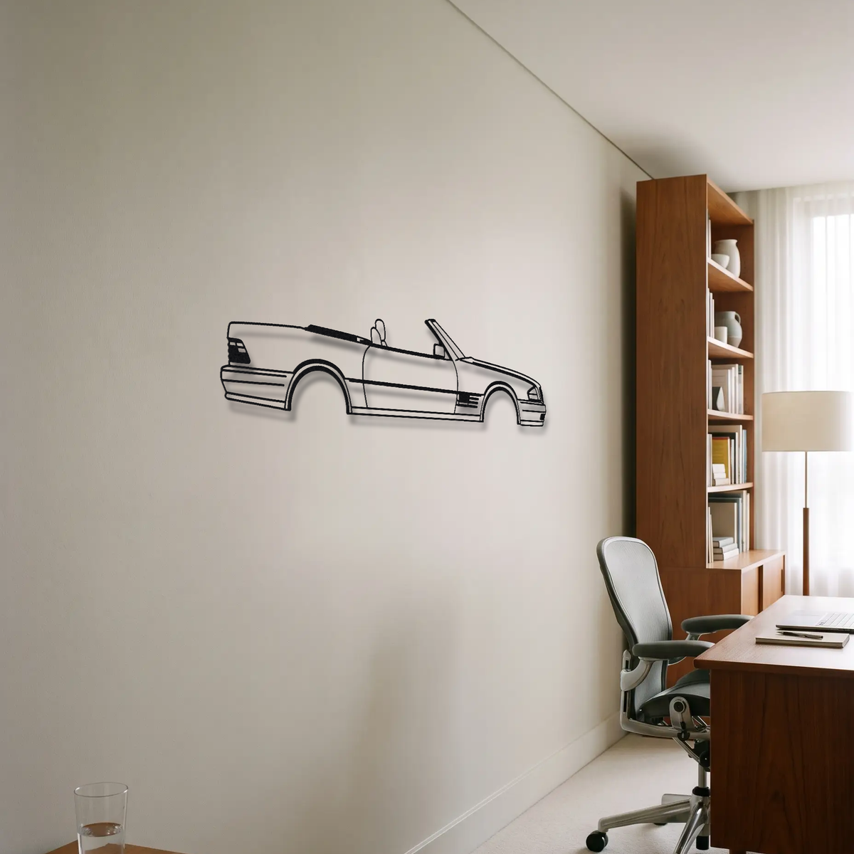Mercedes-Benz 500 SL R129 metal wall art room scene