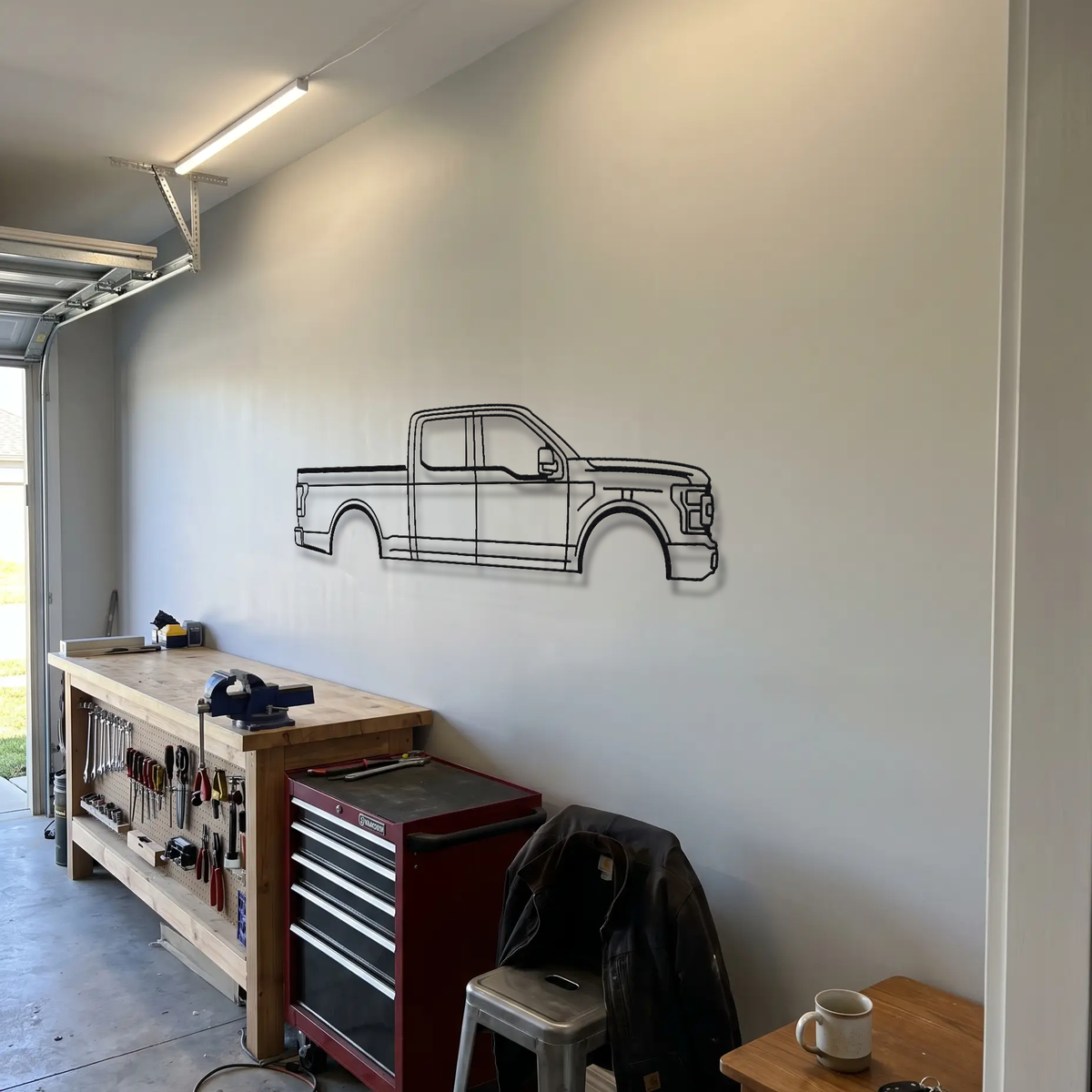 Ford F-150 P415 metal wall art room scene