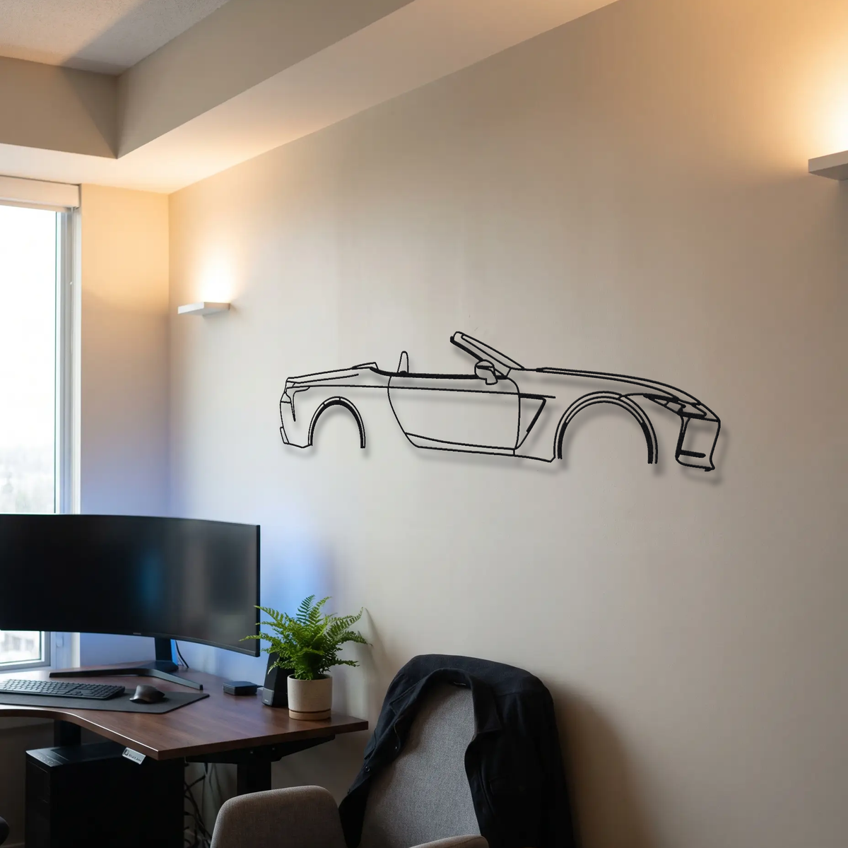 Lexus LC 500 Convertible metal wall art room scene