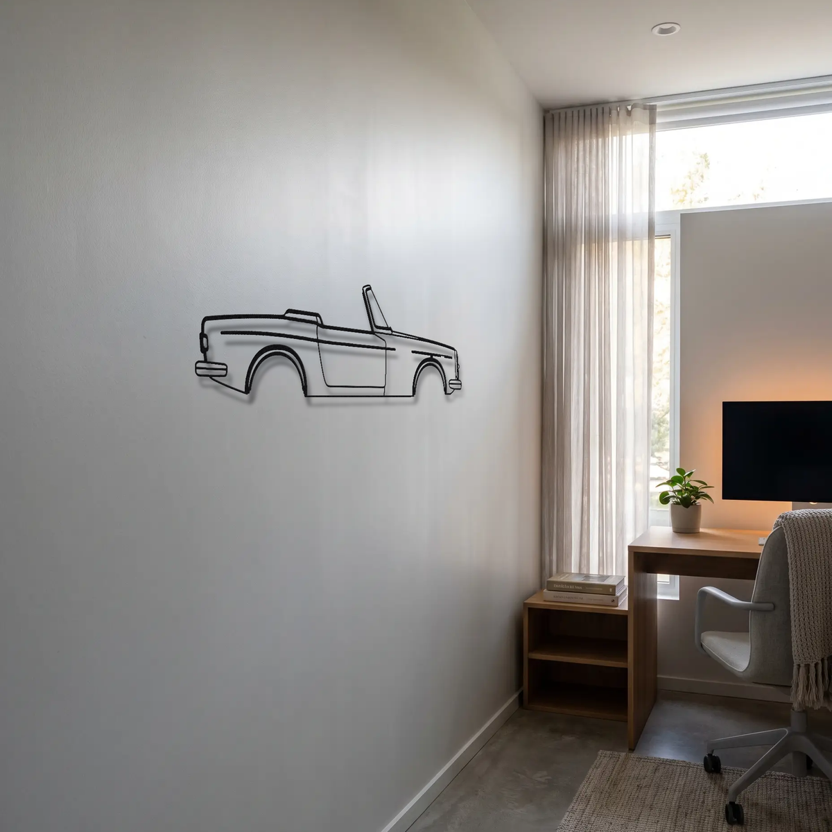 Honda S800 metal wall art room scene