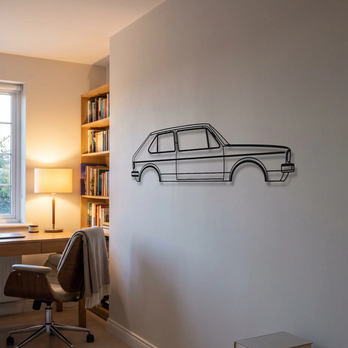 Volkswagen Golf GTI MK1 metal wall art room scene