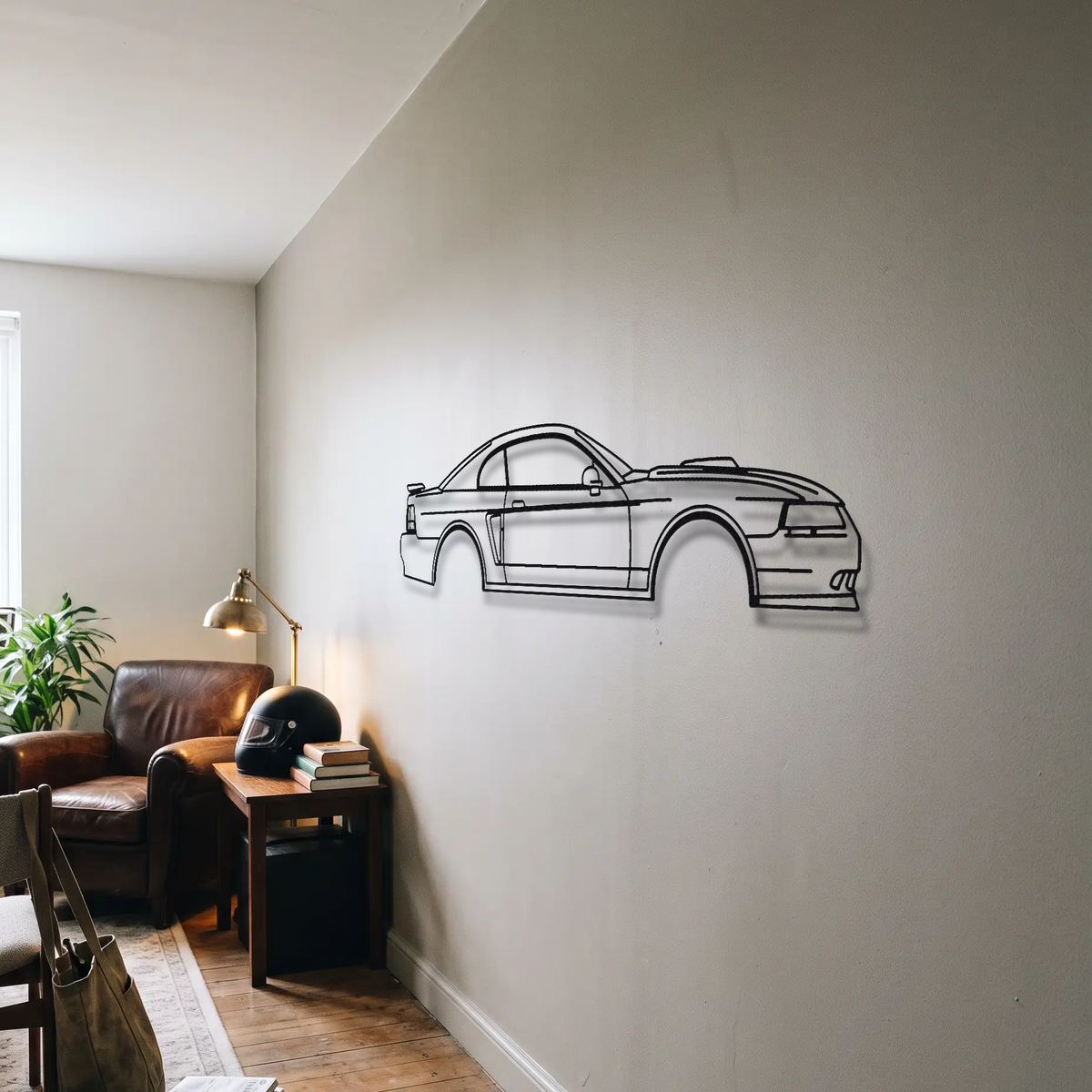 Ford Mustang Mach 1 New Edge metal wall art room scene