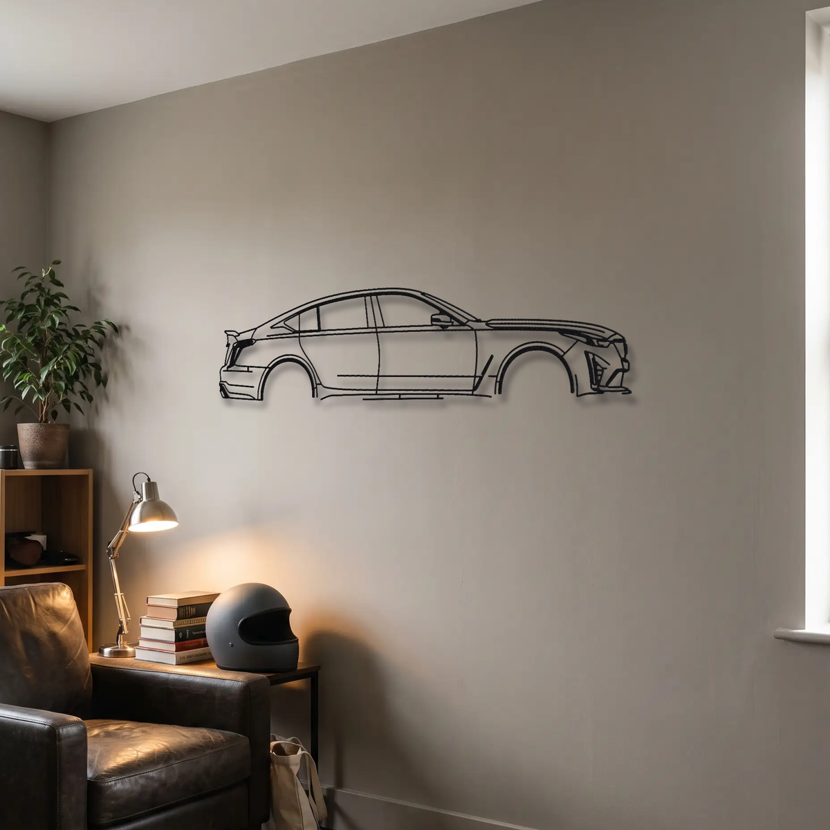 Cadillac CT5-V Blackwing metal wall art room scene