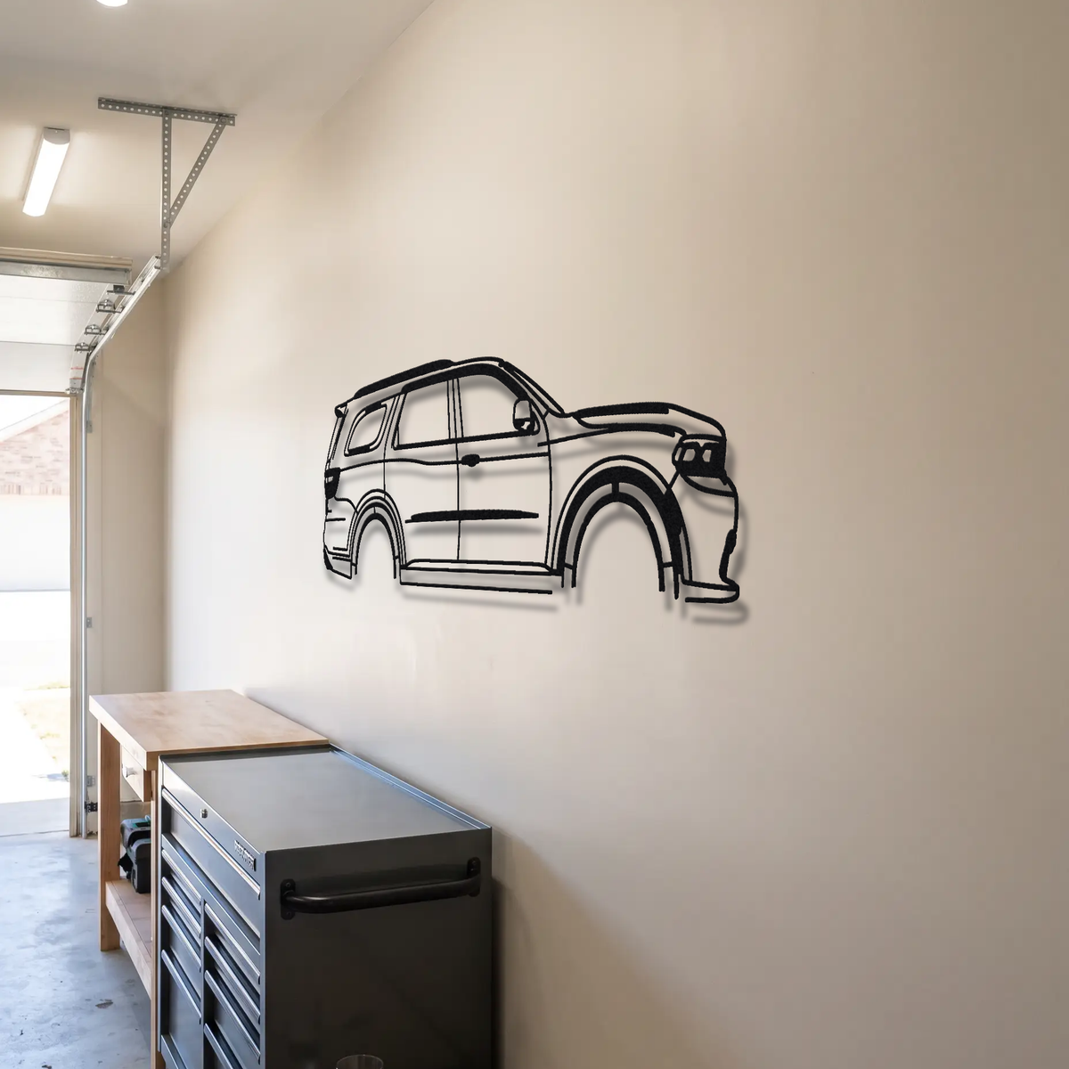 2021- Dodge Durango SRT Hellcat WD metal wall art room scene