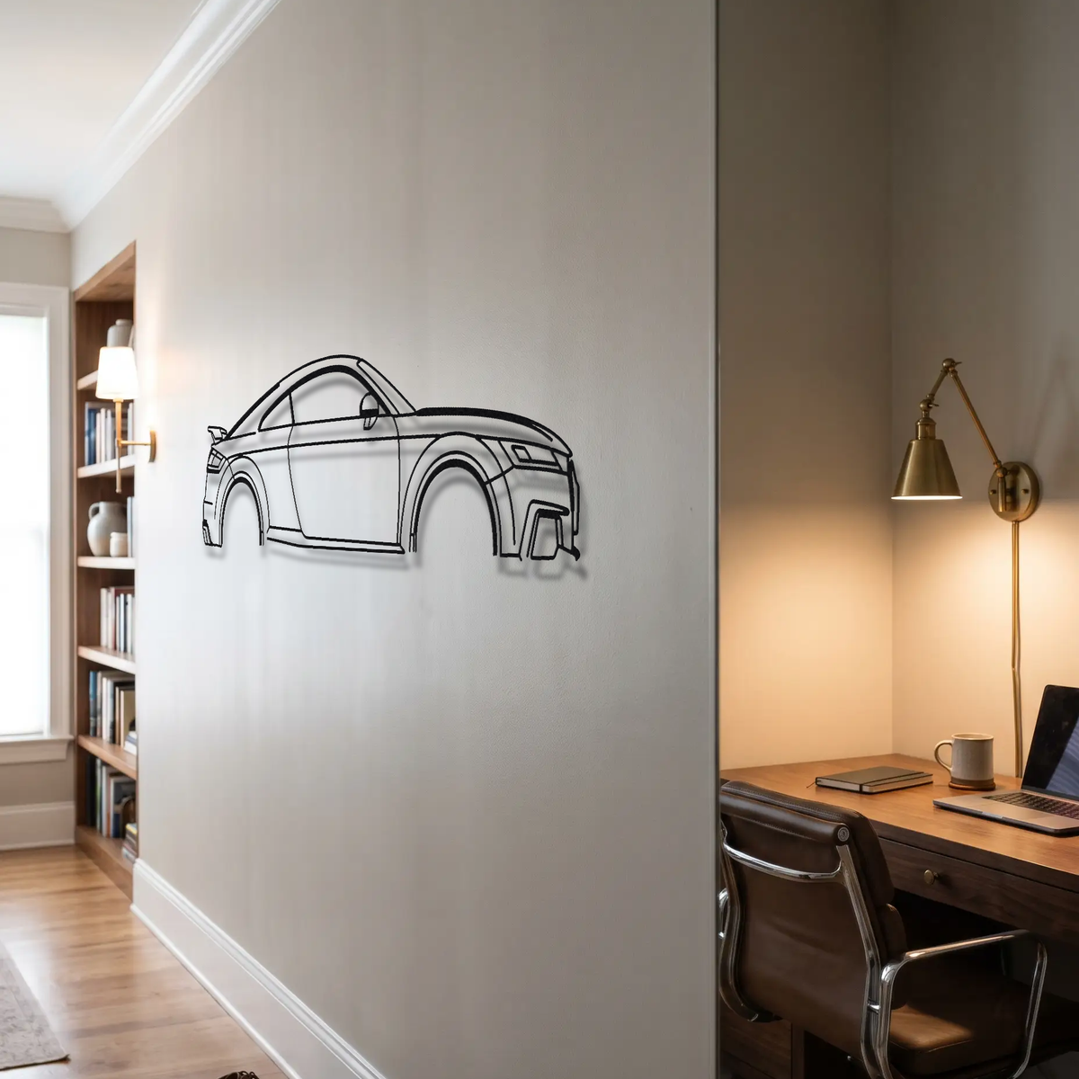 Audi TT RS 8S metal wall art room scene